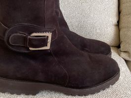 UNÜTZER Leder Lammfell Stiefel Gr 41.5 Neuwertig NP 950