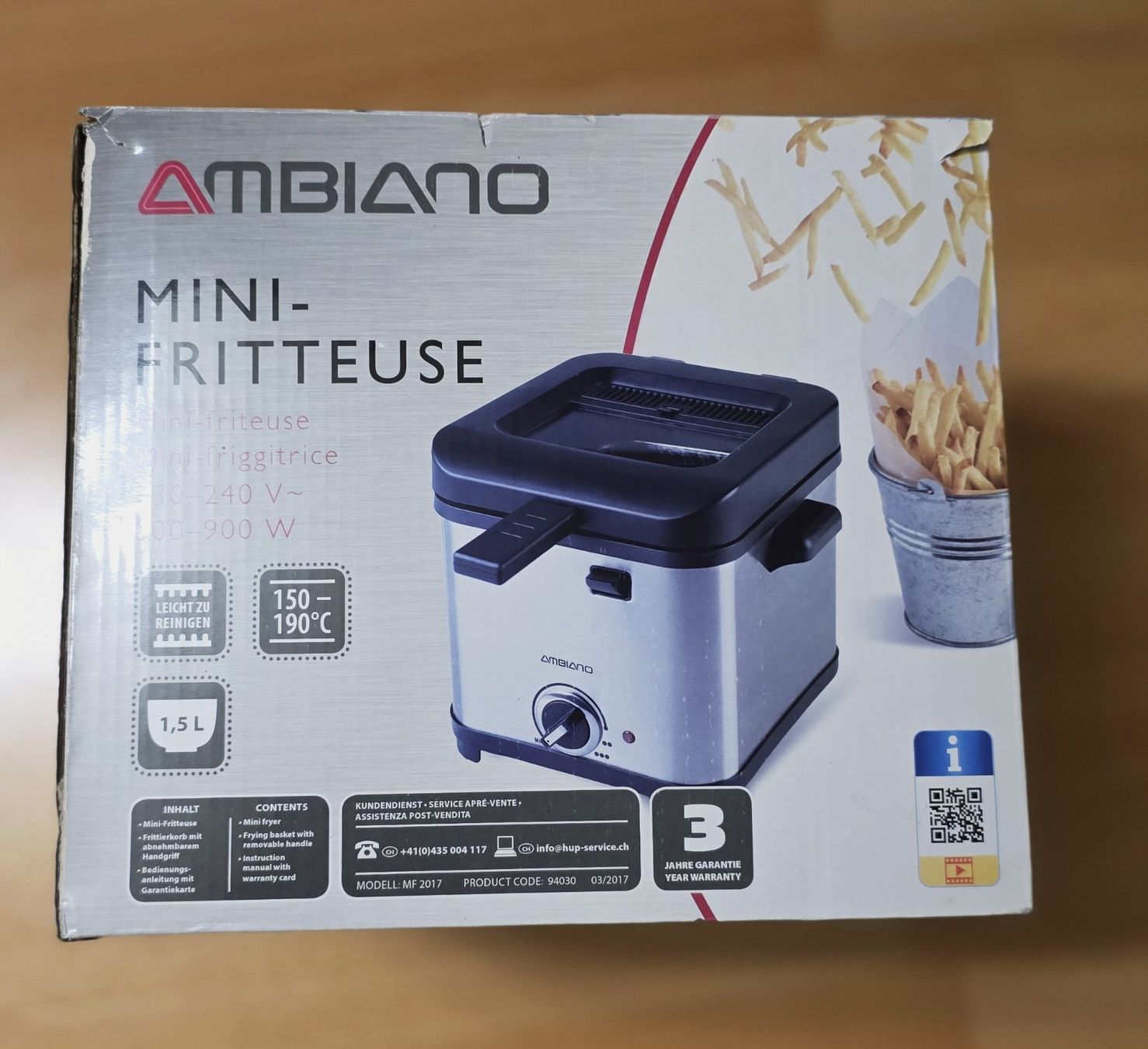 Ambiano Elettrodomestici da cucina: Neue Mini Fritteuse 1.5 Liter – Nuovo e nell'imballaggio originale da Merenschwand venduto da Tfsim007