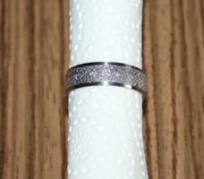 Fingerring Stahl silber Sparkle Ø 21mm NEU (5)