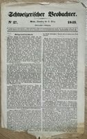Zeitschrift Schweizerischer Beobachter 1849