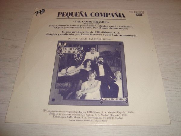 Vinyles: PEQUEÑA COMPAÑIA (Single, 7") Tal Como Eramos – D'occasion à Zürich par Tarafo5 1