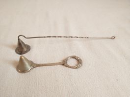 Kerzenlöscher Set, Vintage Messing