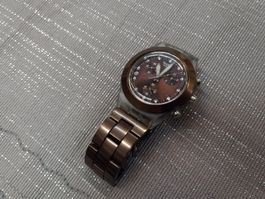 swatch IRONY diaphane Armbanduhr braun ohne Batterie