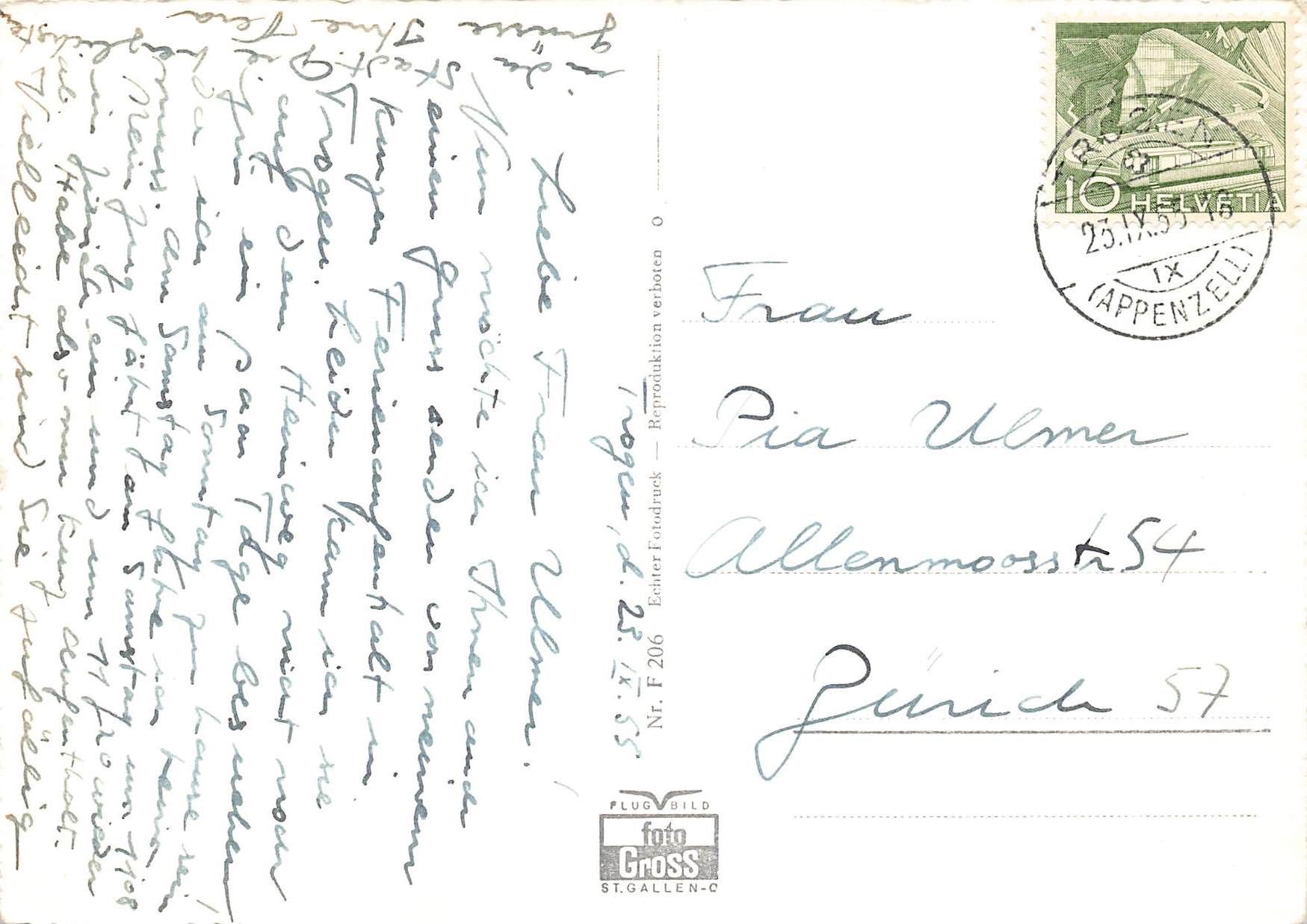 Cartoline postali: Fliegeraufnahme Trogen G – Usato da Biasca venduto da Blenio71 1