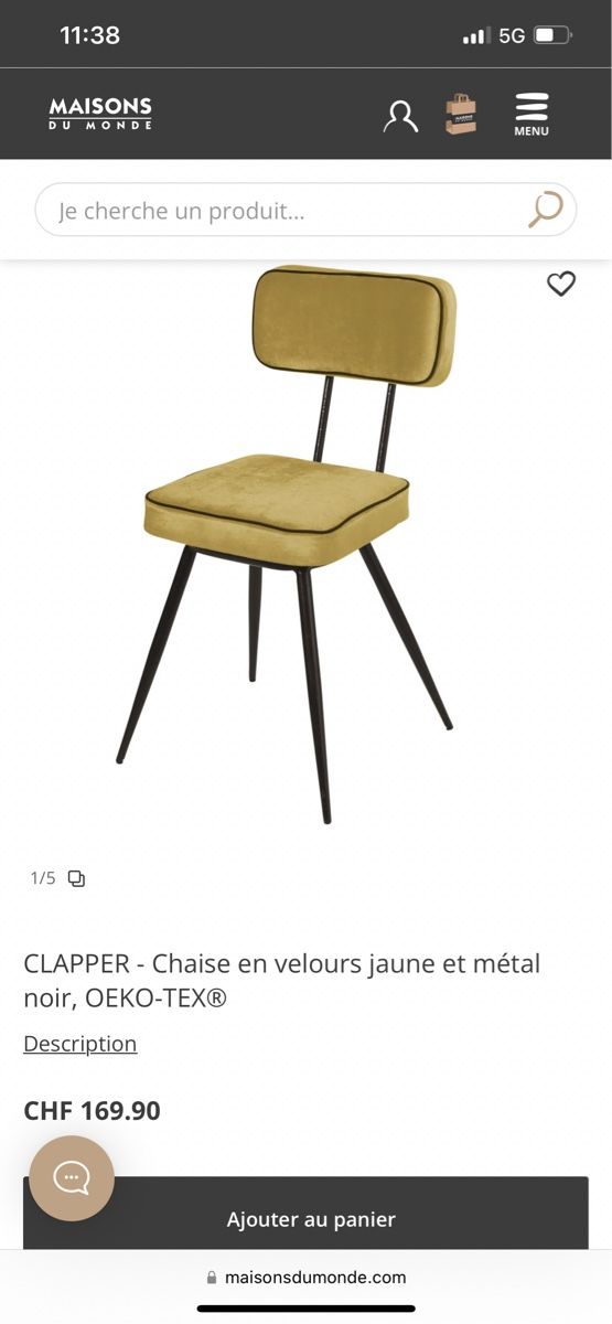 Maisons du monde Sedie: Retro 2 Velvet Chairs! – Nuovo (secondo la descrizione) da Zürich venduto da que_5ntr