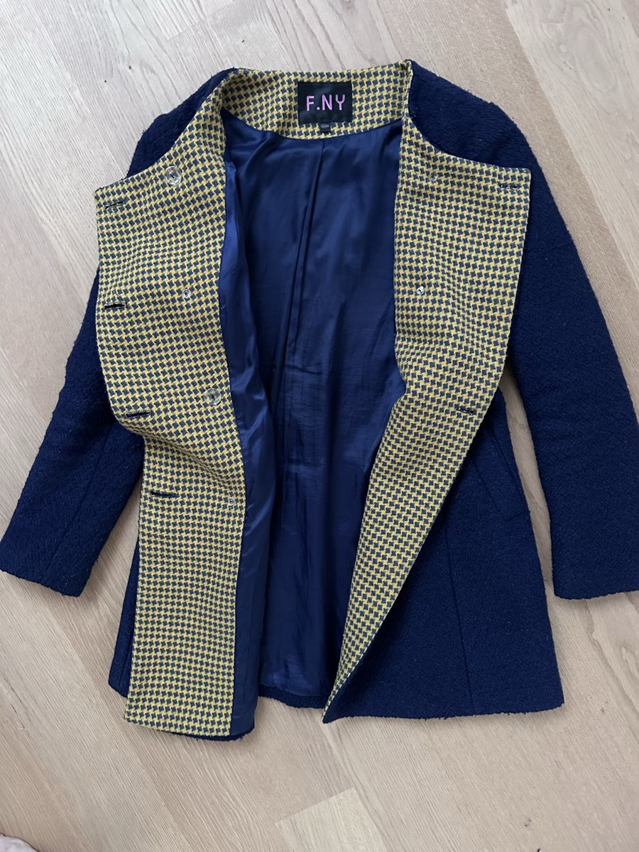 Cappotti: F.NY Damen Mantel tailliert, Gr. 38, dunkelblau – Usato da Obfelden venduto da RichardS. 3