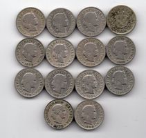 (1322) 14 x 10 Rappen, 1850, 1879-85, 1894-95-97-98-99, 1922