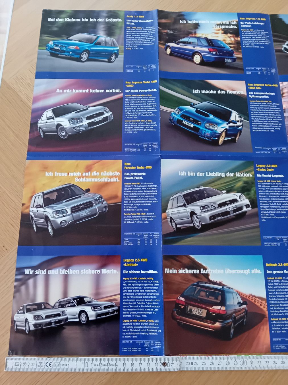 Subaru Documenti: Subaru Prospekt mit Impreza Poster 2003 – Usato da St. Urban venduto da volvodreamer 3