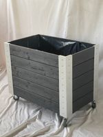 Hochbeet fahrbar anthrazit 90x55x72cm LxBxH
