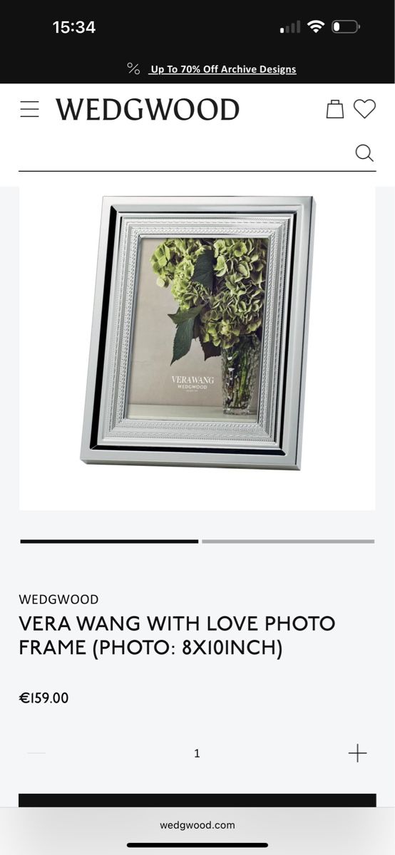 Cornici: Vera Wang Bilderrahmen von Wedgwood, versilbert – Nuovo e nell'imballaggio originale da Glattbrugg venduto da SMusic98 5