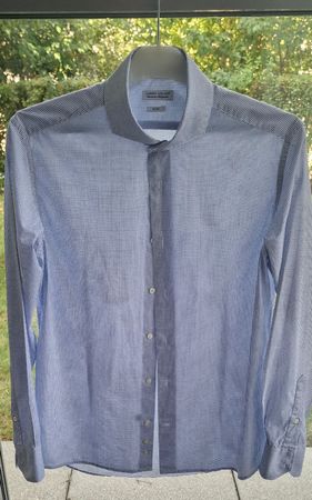 Camicia uomo Libero Milano SLIM cotone blu fantasia taglia M