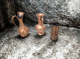 Kupfer Gefäße / Deko  Kannen, Vase und Becher