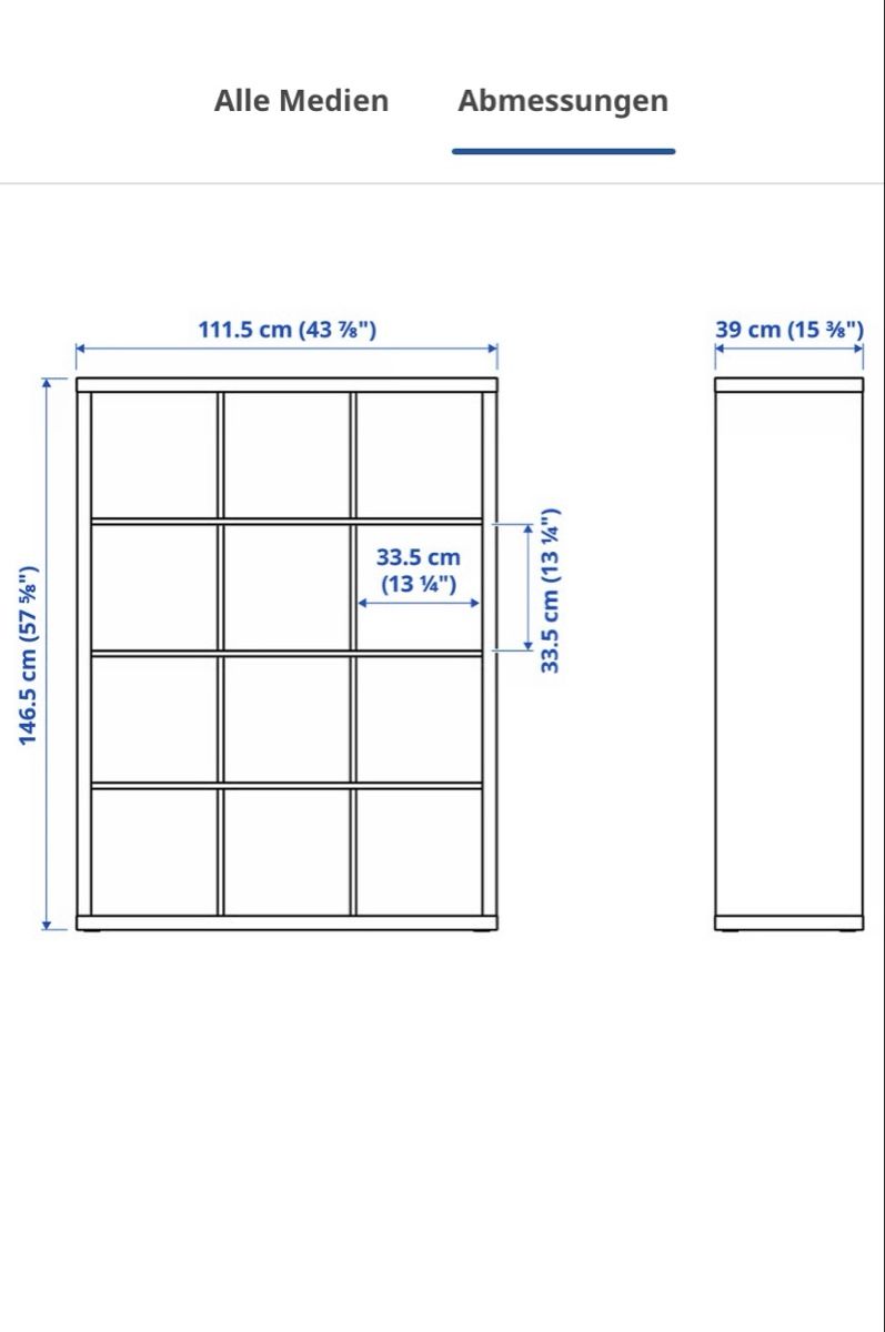 Ikea Scaffali: Kallax Regal 3x4 weiss – Usato da Zürich venduto da migi18 2