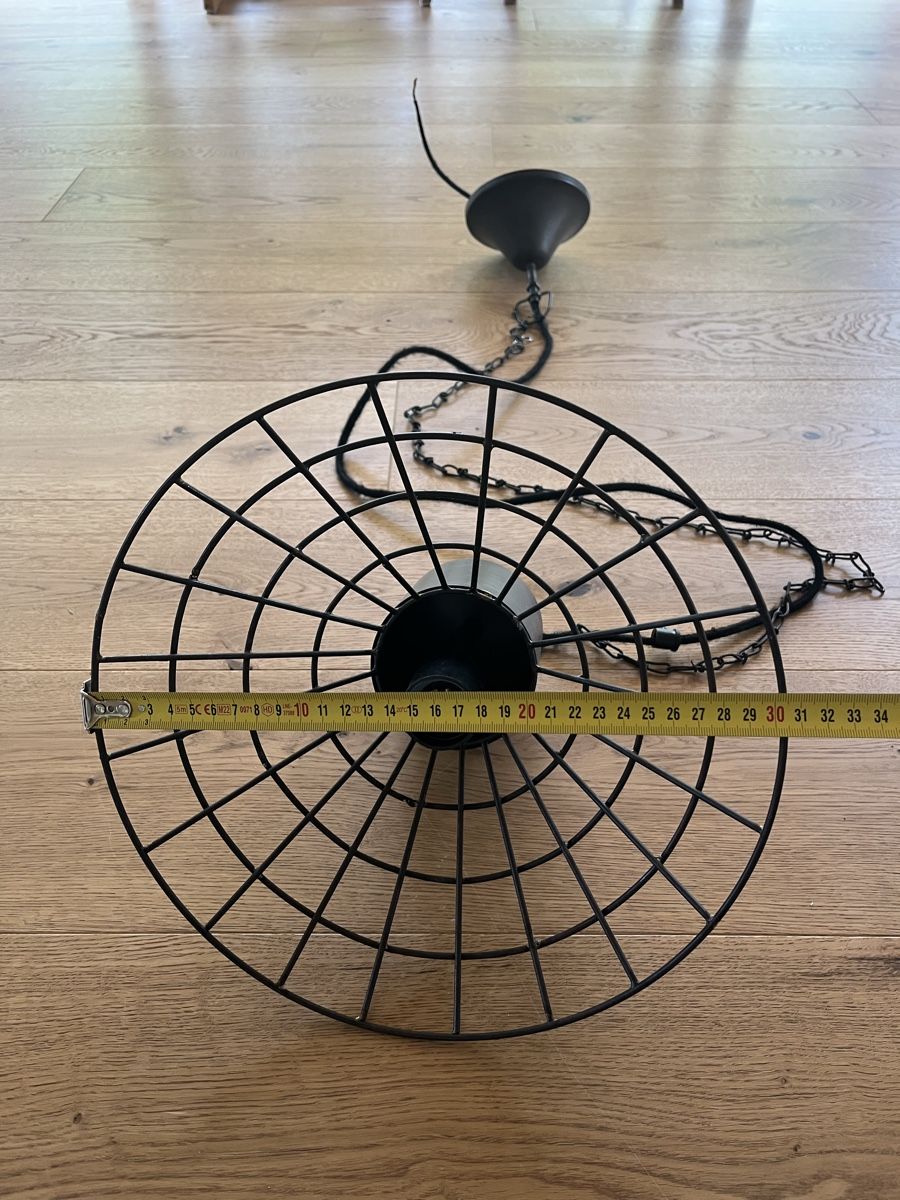 Lampadari & plafoniere: Industrial style ceiling lamp with cage shade, black – Usato da Mettendorf TG venduto da flyingfinn 2