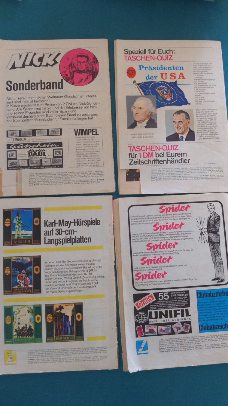 Comics: 4 Hefte Tibor, Held des Dschungels, Original Lehning – Gebraucht aus Niederscherli von Mon_Art 1