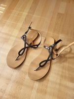 Schicke Sandalen Schwarz, Grösse 39