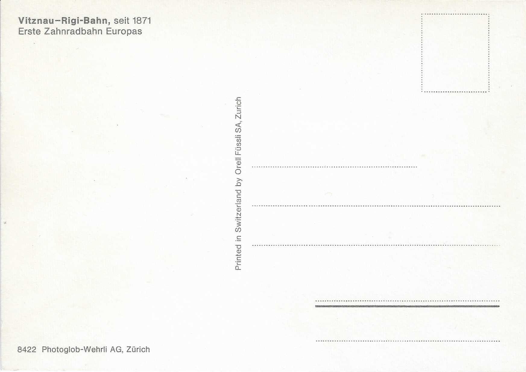 Cartes postales: Vitznau-Rigi-Bahn – Neuf (Voir description) à Rothrist par Stranglehold 1