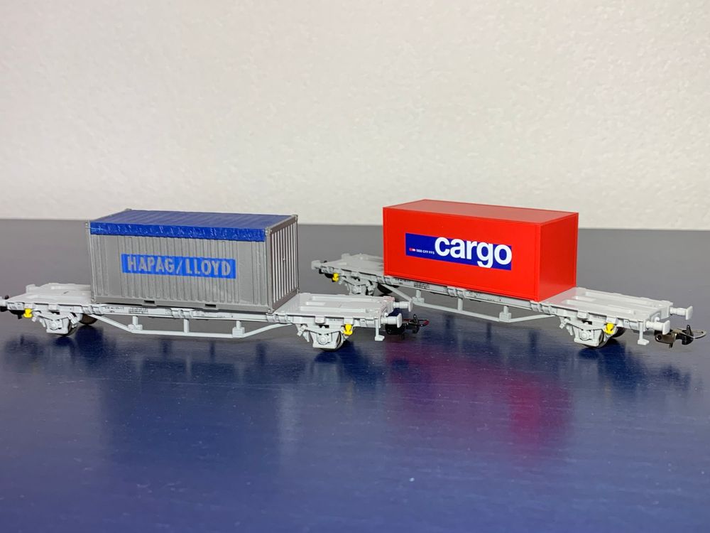 Wagon Porte-conteneurs HO HAG SBB CFF – Container P&O 40' – Ref 391 – Neuf