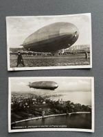 2 antike Ansichtskarten mit Zeppelin aus 1930
