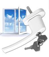 2 Fenstergriffe weiss zu und gekippt abschliessbar