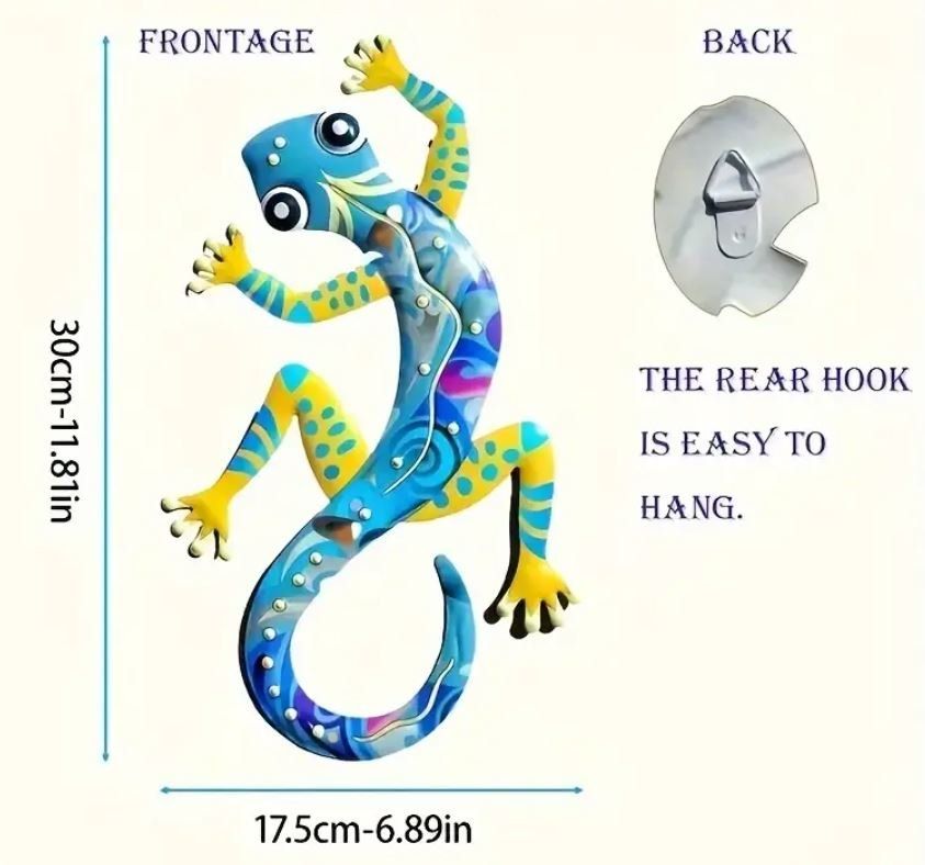 Figuren: Gecko farbig Metall (30 cm) – Neu und originalverpackt aus Langenbruck von Gumsi 4