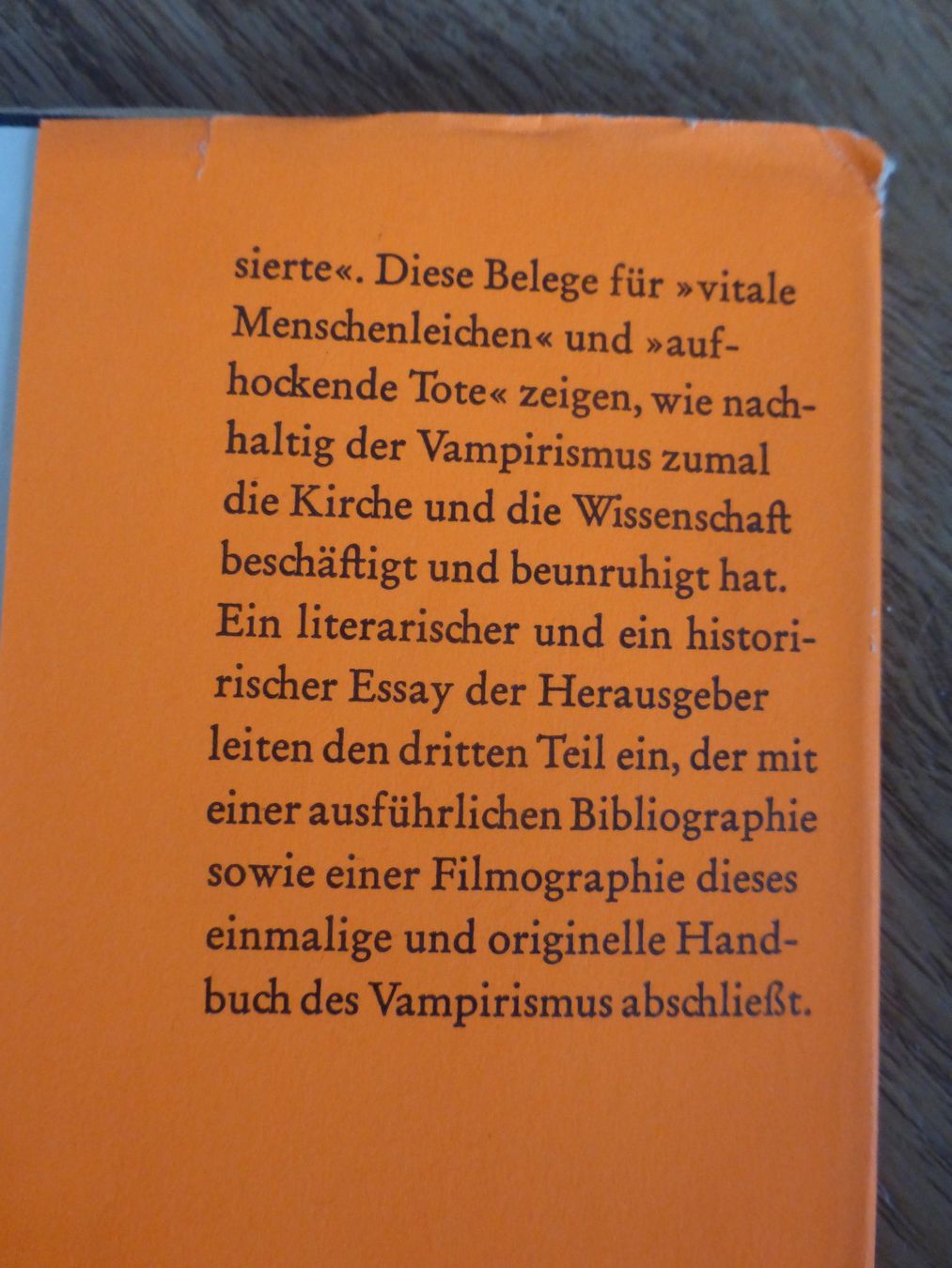 Libri: Von denen Vampiren oder Menschensaugern Horror – Usato da Zumikon venduto da psisound 5