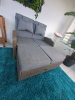 Gartenlounge Rattan mit Liegefunktion