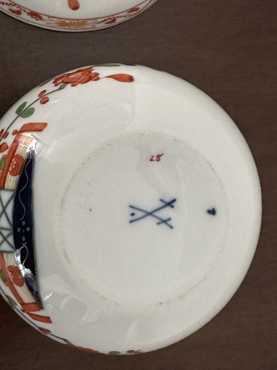 Zuccheriere: Meissen Tischenmuster Deckeldose – Usato da Herbriggen venduto da Sehrazade 4