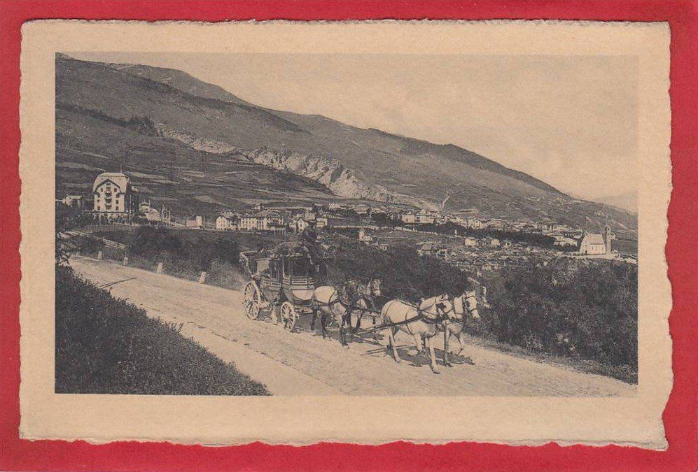 Cartoline postali: SCHULS, POSTKUTSCHE, DILIGENCE, STAGE COACH 1921 – Usato da Grüningen venduto da Kartenlaube