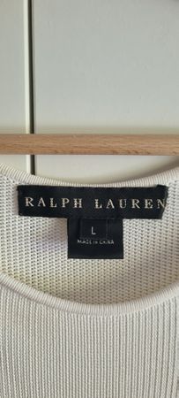 Ralph Lauren Kleid Grösse L weiss Strickkleid 100% Viscose