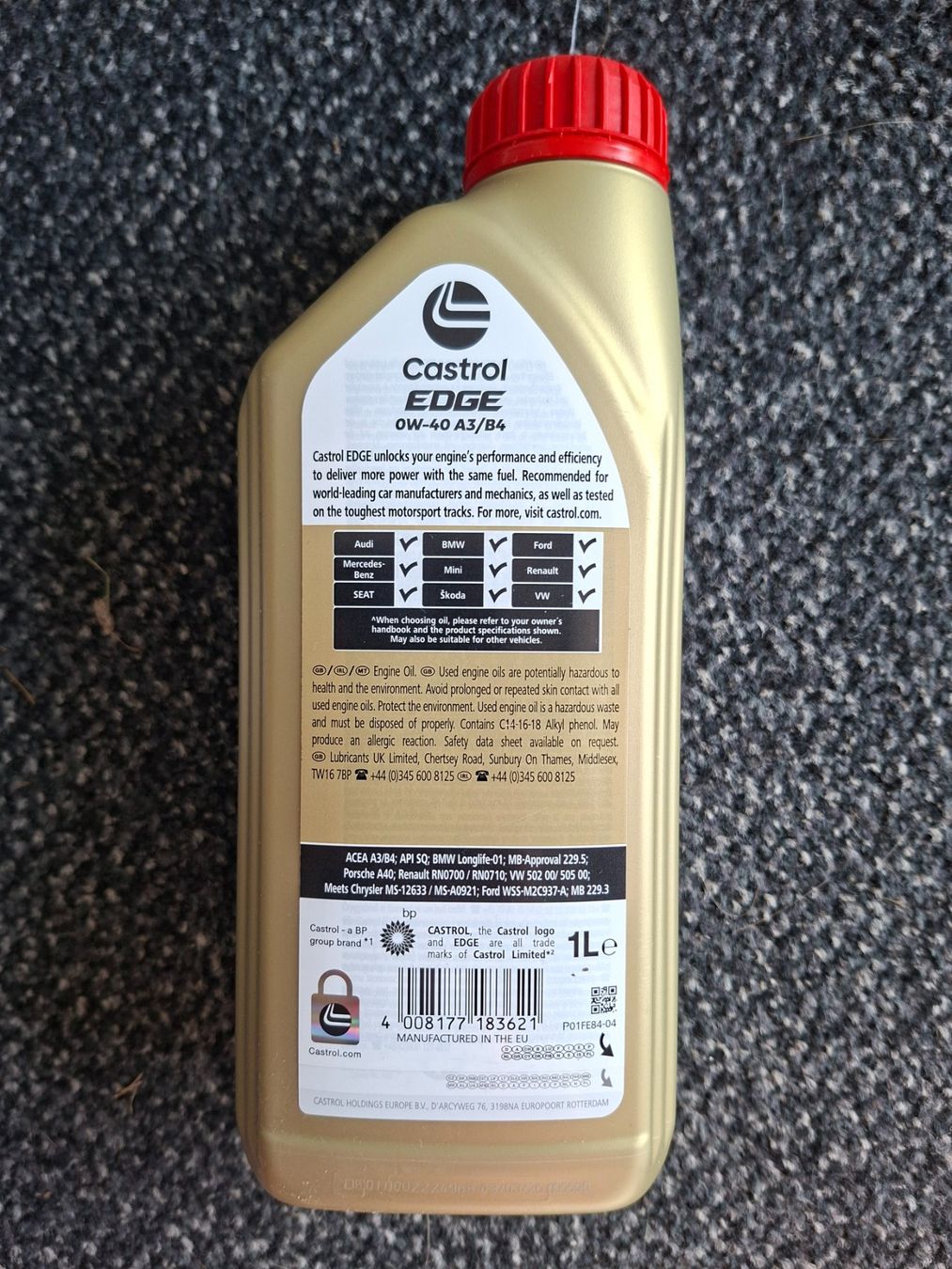 Castrol Oli & Additivi: Motoröl 0W-40 – Nuovo e nell'imballaggio originale da Obfelden venduto da pet_s6bs 1
