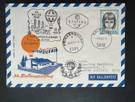 Ballonpost Ö. Brief Prinzersdorf Sazburg 1955 Luxus (V397)