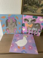 Trois peintures enfants 