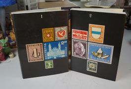Schweizer Briefmarken Band 1 und 2 Silva-Bücher