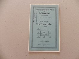 Landkarte Siegfried Karte Schwende Appenzell 1933