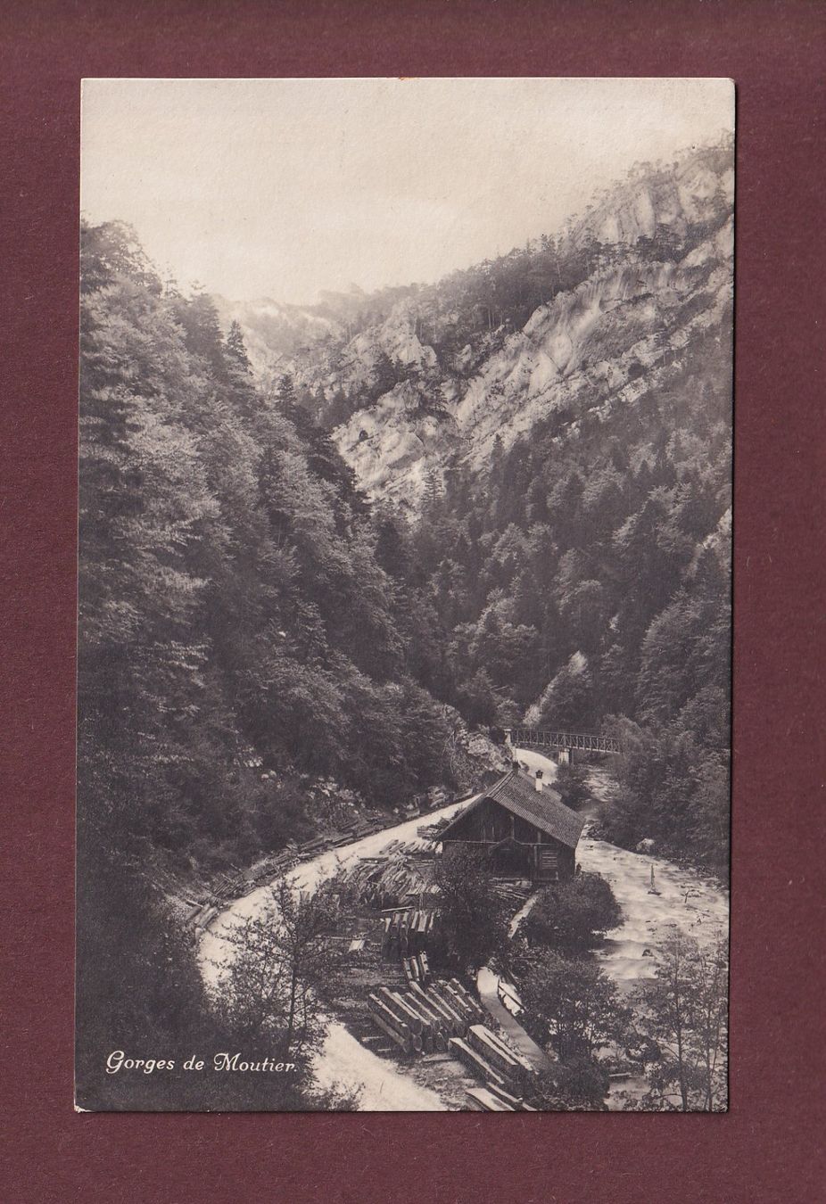 Cartes postales: Gorges de MOUTIER – D'occasion à Pully par nicecards