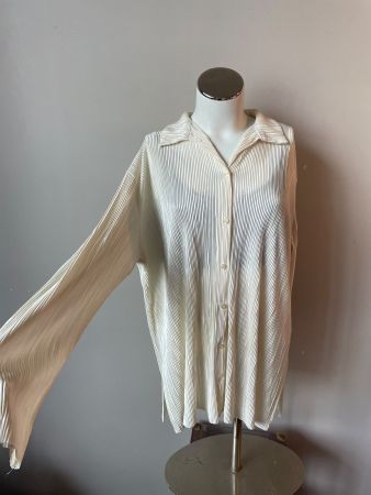 Ensemble fluide plissé crème - Taille L