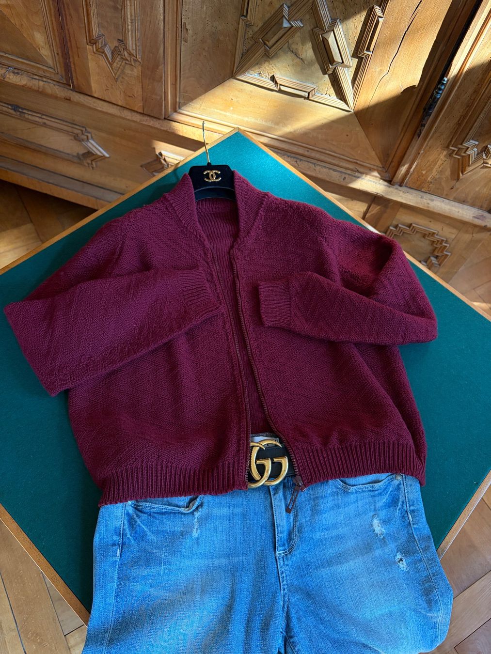 Giacche: HAND MADE STRICKJACKE Größe M  100 % Wolle – Usato da Interlaken venduto da Bona55 9
