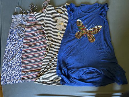 4 Sommerkleider Set, Mix Gr. 128 , gebraucht, Top Zustand!