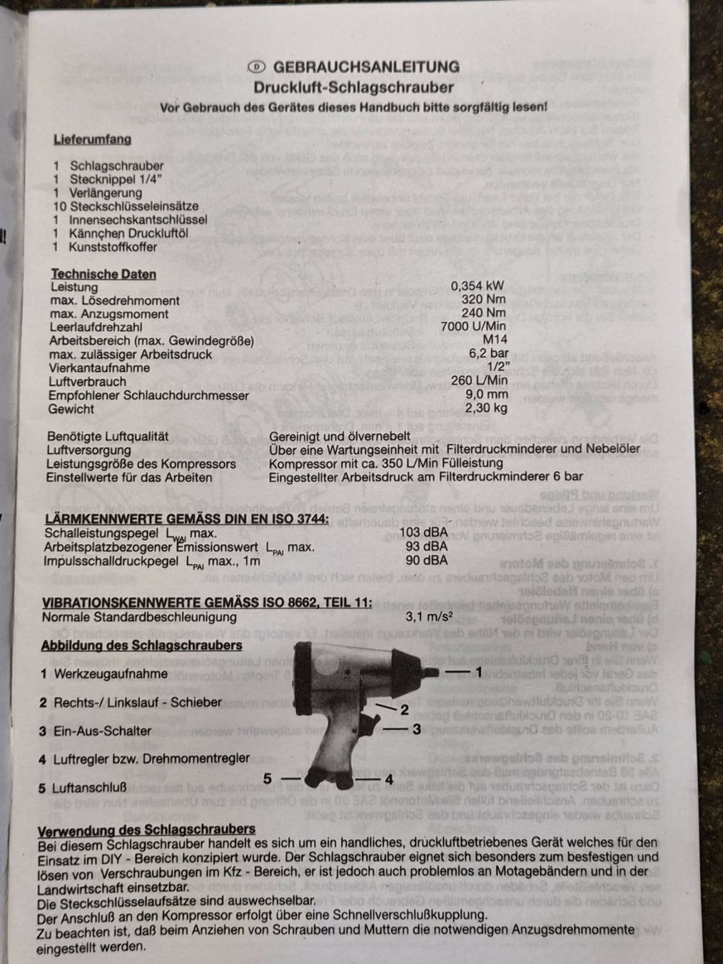 Lux Tous les outils: Druckluft-Schlagschrauber – D'occasion à Detligen par Masie 3