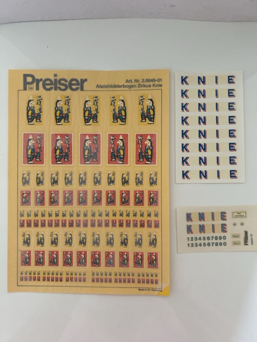 Preiser Kits de montage: Knie décalques Preiser HO  – Neuf (Voir description) à Veytaux par ccristina