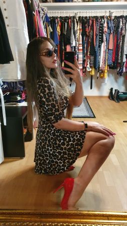 Sexy Leo Look Kleid Gr. S/M Herbst Outfit 🐆
