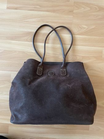 grand Sac cabas Bric's en 100% cuir marron