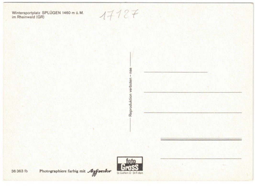 Cartes postales: Splügen - 5 Bild AK – D'occasion à Binningen par Mountainrider 1