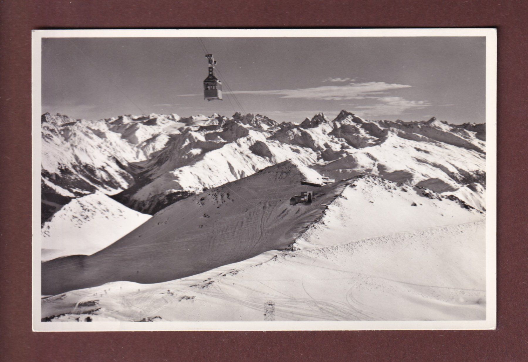 Cartoline postali: Luftseilbahn - PARSENN-WEISSFLUHGIPFEL – Usato da Pully venduto da nicecards-shop