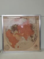 Weltkarte, Vintage im Rahmen. (nov377)