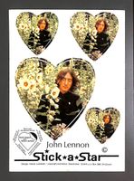 John Lennon Postkarte (Stick a Star) Herz Sticker ablösbar
