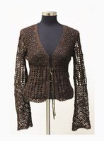 Mexx Damen Strick-Pullover Net Strick-Jacke /braun/neu/Gr.XL