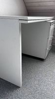 Kleiner Büro Beistelltisch  weiss