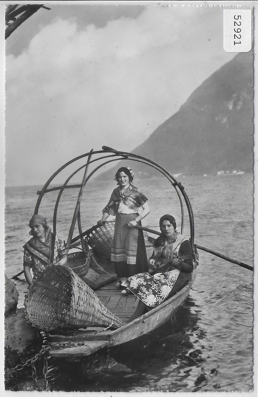 Cartoline postali: Costumi ticinesi - Fischer-Boot – Usato da Ettingen venduto da Kartenplanet